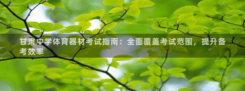耀世盛典下载:甘肃中学体育器材考试指南:全面覆盖考试范围,提